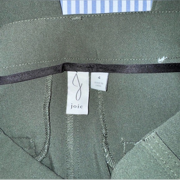 New w/o Tag Joie Women’s US 4 (FITS LIKE 6) Long Loose Fit Green Dress Pants - Picture 2 of 6